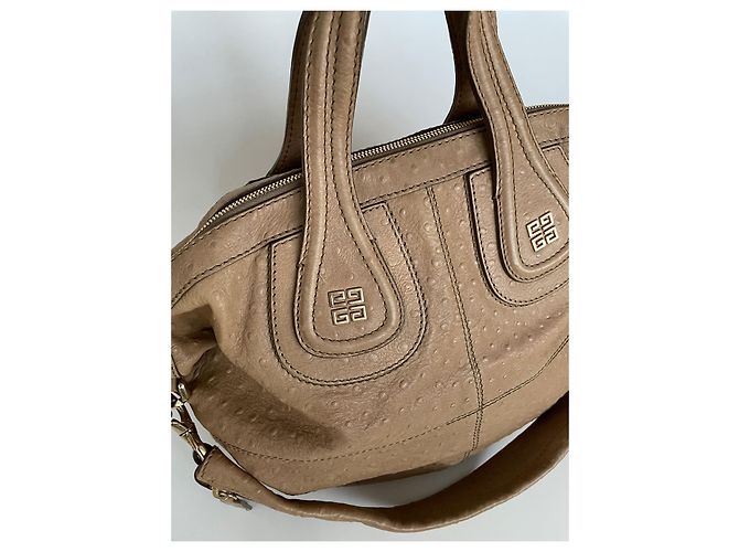Givenchy Calfskin Ostrich Embossed Medium Nightingale Handbag - view 12