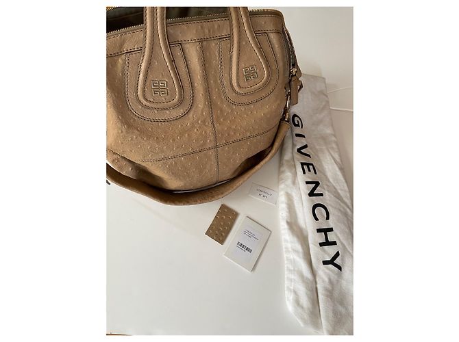 Givenchy Calfskin Ostrich Embossed Medium Nightingale Handbag - view 15