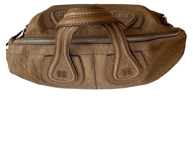 Givenchy Calfskin Ostrich Embossed Medium Nightingale Handbag - view 3