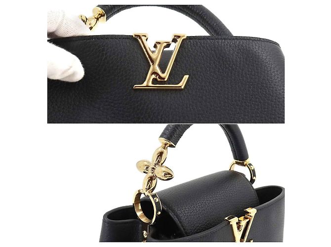 Louis Vuitton Capucines BB Shoulder Bag Black - view 8