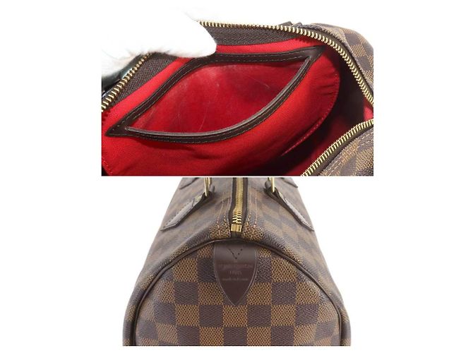 Sac à main Louis Vuitton Damier Speedy 30 Marron Damier ebène - vue 7
