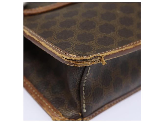 Céline Borsa a spalla in tela Macadam CELINE in pelle PVC marrone Auth mr393 - vista 10