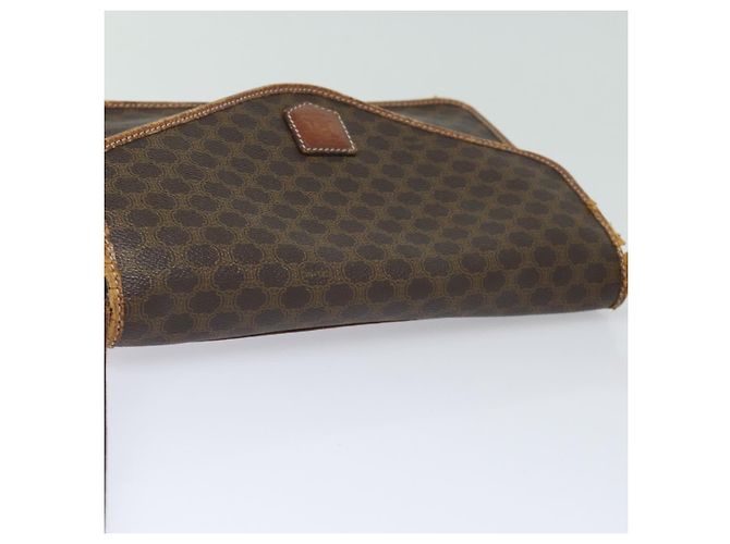 Céline Borsa a spalla in tela Macadam CELINE in pelle PVC marrone Auth mr393 - vista 14