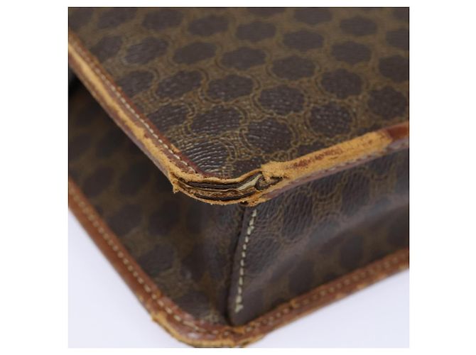 Céline Borsa a spalla in tela Macadam CELINE in pelle PVC marrone Auth mr393 - vista 16