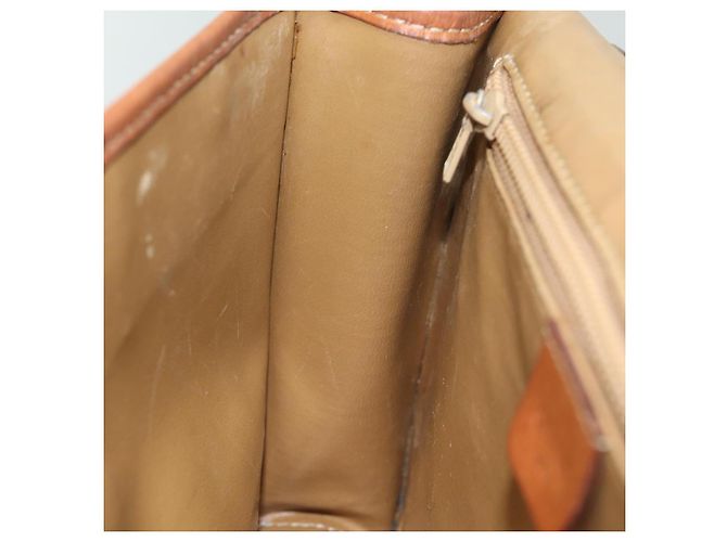Céline Borsa a spalla in tela Macadam CELINE in pelle PVC marrone Auth mr393 - vista 22
