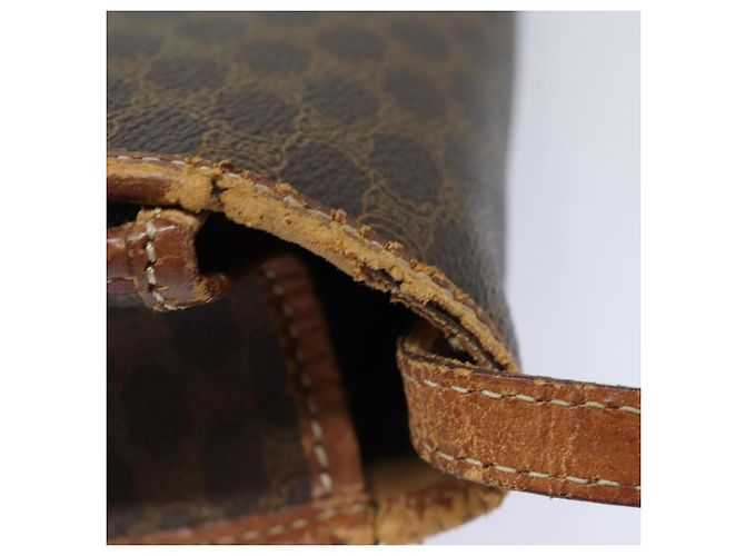 Céline Borsa a spalla in tela Macadam CELINE in pelle PVC marrone Auth mr393 - vista 4