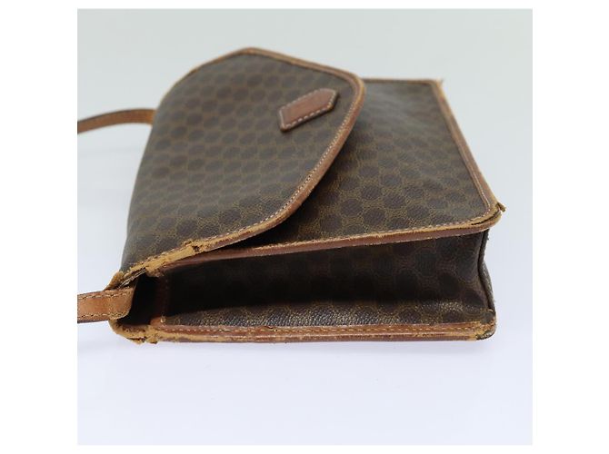 Céline Borsa a spalla in tela Macadam CELINE in pelle PVC marrone Auth mr393 - vista 5