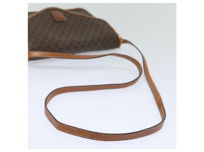 Céline Borsa a spalla in tela Macadam CELINE in pelle PVC marrone Auth mr393 - vista 8
