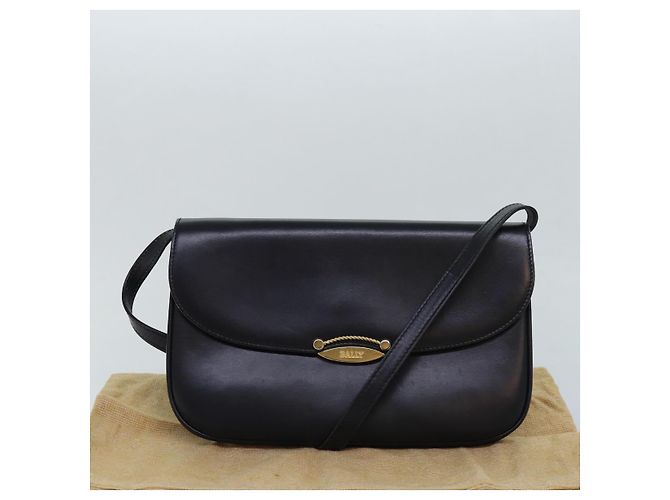 Borsa a Spalla BALLY in Pelle Nera Auth yb627 Nero - vista 12