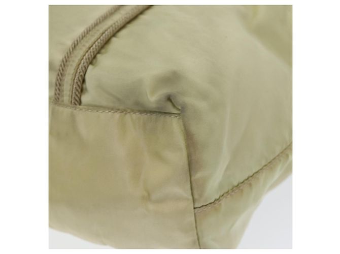 PRADA Borsa a Mano Nylon Argento Beige Auth 85481 - vista 15