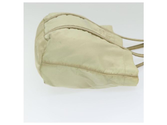 PRADA Borsa a Mano Nylon Argento Beige Auth 85481 - vista 3