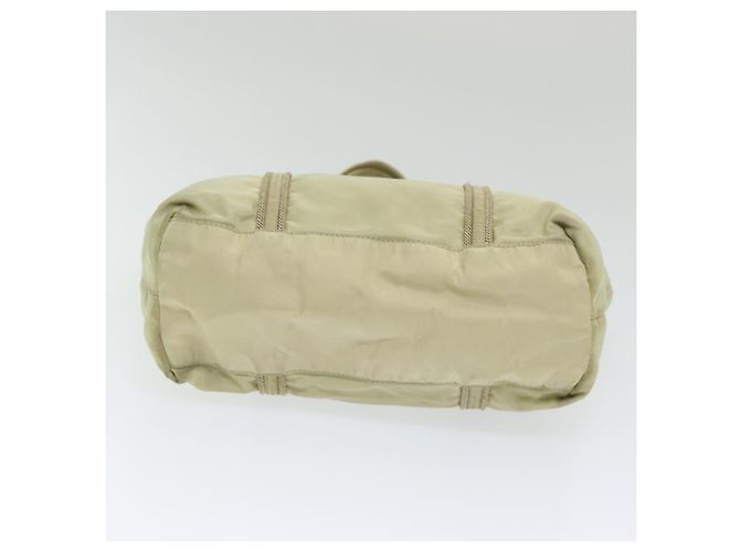PRADA Borsa a Mano Nylon Argento Beige Auth 85481 - vista 5