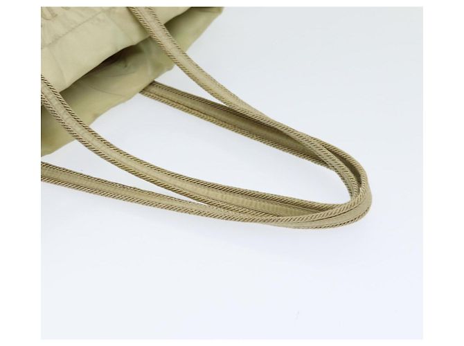 PRADA Borsa a Mano Nylon Argento Beige Auth 85481 - vista 7