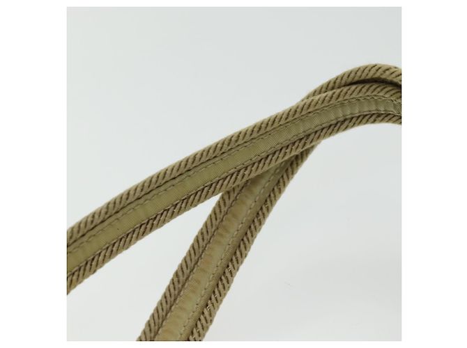 PRADA Borsa a Mano Nylon Argento Beige Auth 85481 - vista 8
