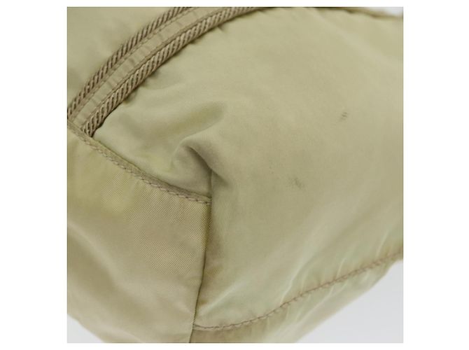 PRADA Borsa a Mano Nylon Argento Beige Auth 85481 - vista 9
