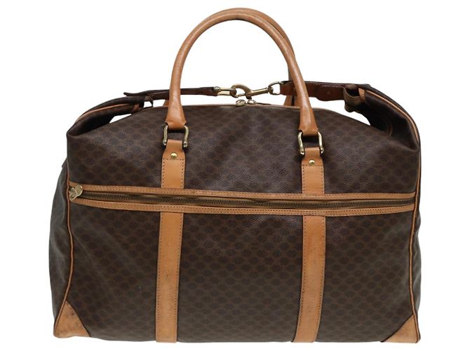 Céline Borsa Boston in tela Macadam CELINE in pelle PVC marrone Auth mr364 - vista 13