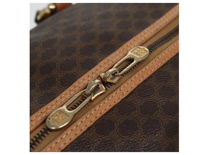 Céline Borsa Boston in tela Macadam CELINE in pelle PVC marrone Auth mr364 - vista 18