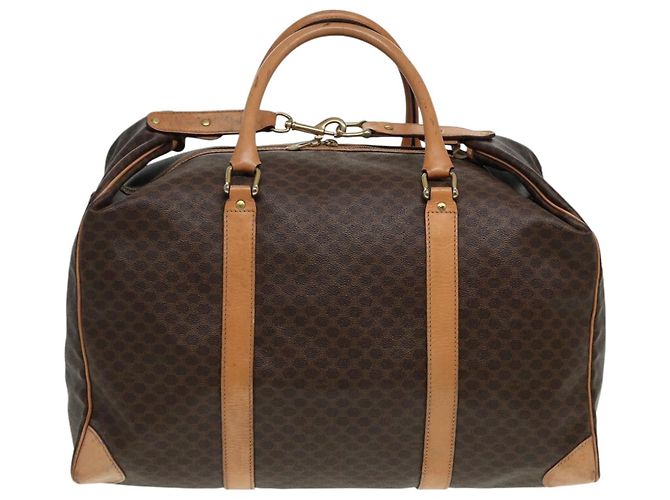 Céline Borsa Boston in tela Macadam CELINE in pelle PVC marrone Auth mr364 - vista 2