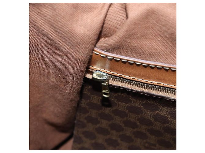 Céline Borsa Boston in tela Macadam CELINE in pelle PVC marrone Auth mr364 - vista 24