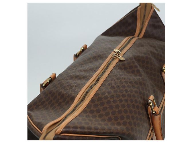 Céline Borsa Boston in tela Macadam CELINE in pelle PVC marrone Auth mr364 - vista 7