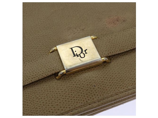 Borsa a spalla Christian Dior in pelle beige Auth ar12309 - vista 10