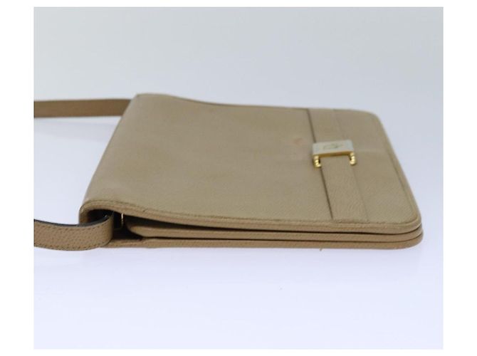 Borsa a spalla Christian Dior in pelle beige Auth ar12309 - vista 3