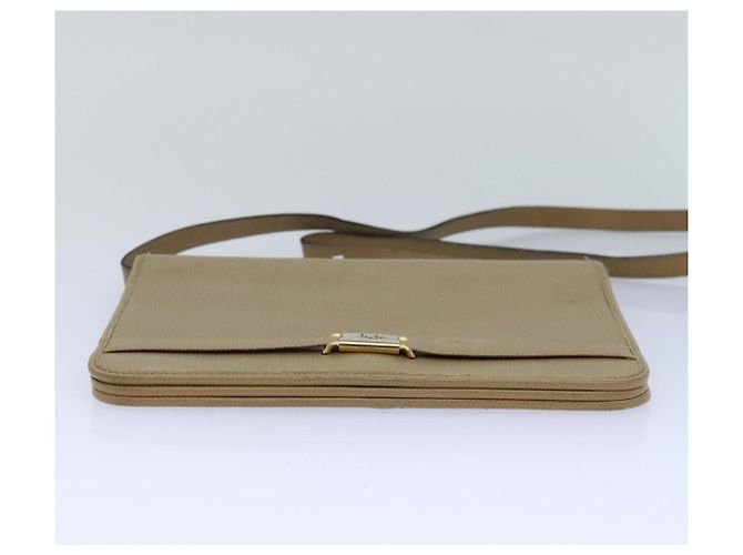Borsa a spalla Christian Dior in pelle beige Auth ar12309 - vista 5