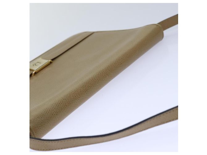 Borsa a spalla Christian Dior in pelle beige Auth ar12309 - vista 6