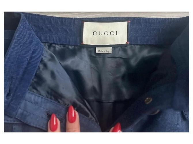 Gonna Gucci in scamosciato multicolore - vista 2