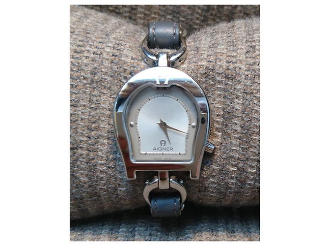 Aigner Perugia Quarz Uhr, Ref A07200 Swiss Made Silber Weiß Grau - Ansicht 13