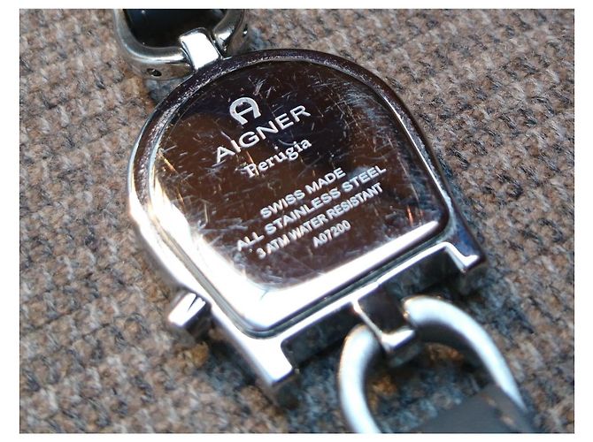 Aigner Perugia Quarz Uhr, Ref A07200 Swiss Made Silber Weiß Grau - Ansicht 5