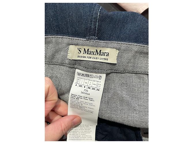 Jeans MAX MARA T.FR 36 Cotone Blu - vista 4