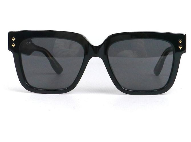 GUCCI - Occhiali da sole Gucci in plastica nera Nero - vista 2