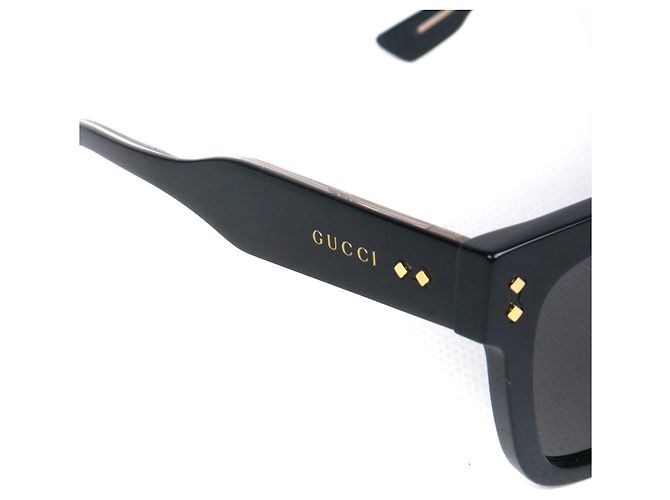 GUCCI - Occhiali da sole Gucci in plastica nera Nero - vista 4
