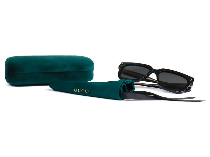 GUCCI - Occhiali da sole Gucci in plastica nera Nero - vista 7