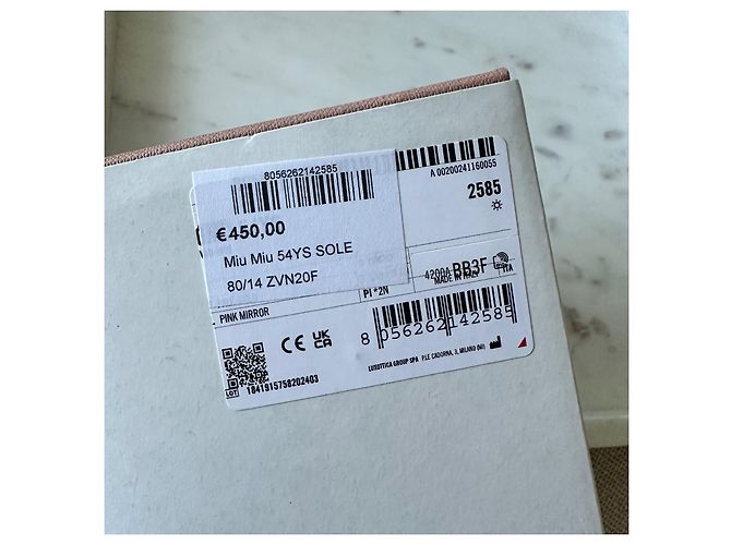 Occhiali da sole Miu Miu marrone chiaro plastica - vista 8