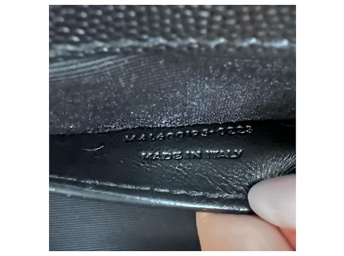 Bolso Envelope Saint Laurent de Cuero Caviar Negro - vista 11