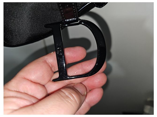 Borsa Christian Dior Galliano Saddle in seta nera Nero - vista 8