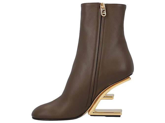 Fendi Primeras botas de tobillo con tacón Castaño - vista 2