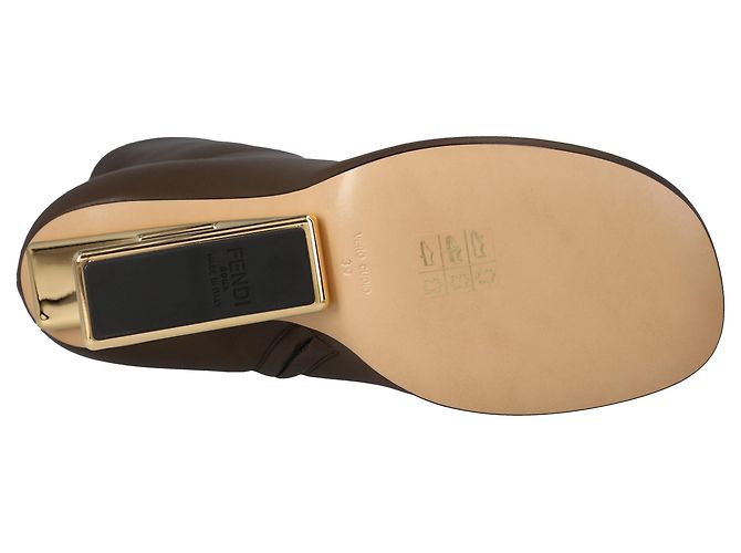 Fendi Primeras botas de tobillo con tacón Castaño - vista 4