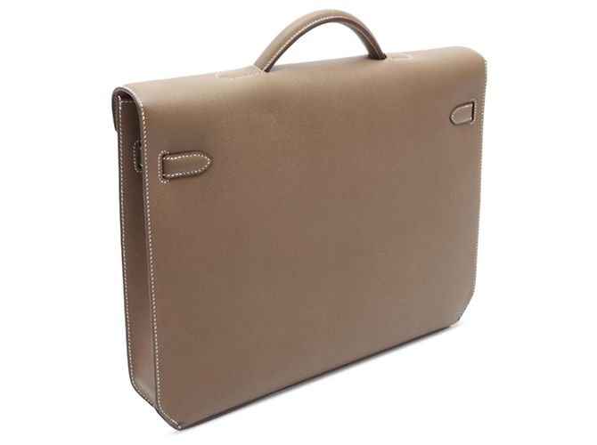 Hermès Kelly Depeches 36 in Epsom marrone Taupe - vista 2