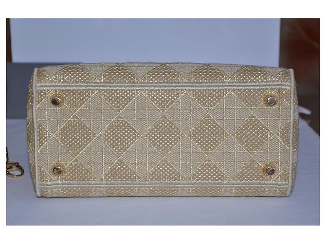 Borsa Christian Dior Lady Dior D-Lite Beige - vista 5