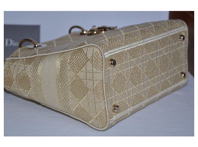 Borsa Christian Dior Lady Dior D-Lite Beige - vista 6
