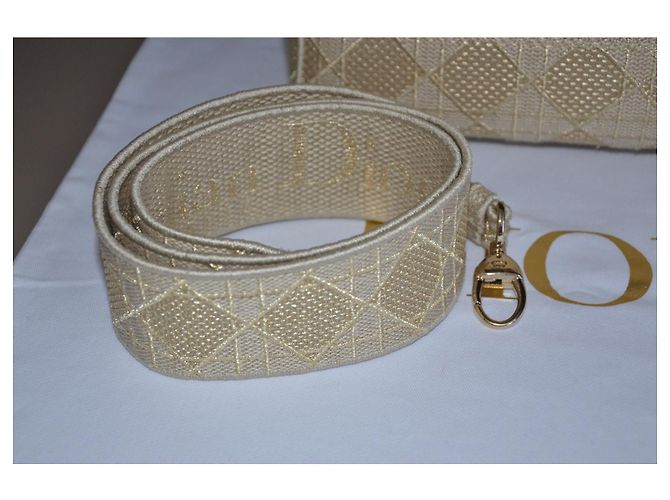 Borsa Christian Dior Lady Dior D-Lite Beige - vista 9