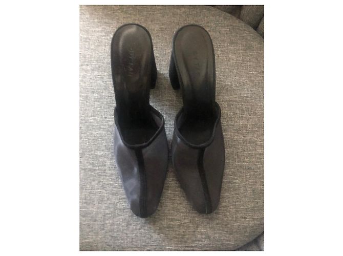 Mules By Far in Mesh e Suede Nere Nero - vista 2
