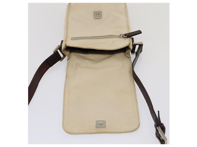 Bolsa de ombro em canvas FENDI bege Auth fm3657 - vista 10