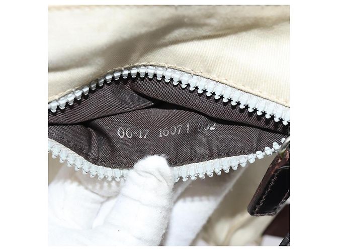 Bolsa de ombro em canvas FENDI bege Auth fm3657 - vista 12