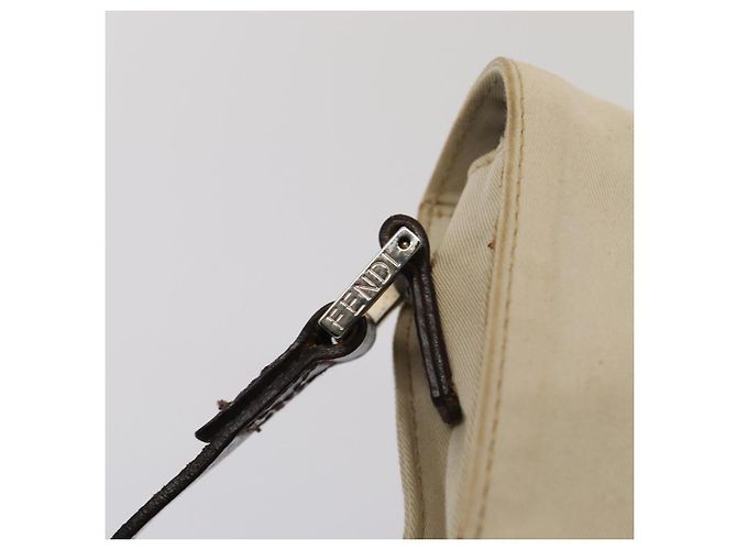 Bolsa de ombro em canvas FENDI bege Auth fm3657 - vista 20