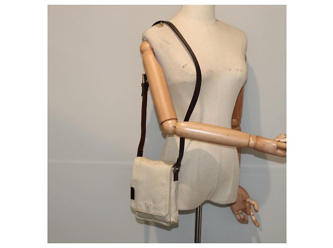 Bolsa de ombro em canvas FENDI bege Auth fm3657 - vista 26