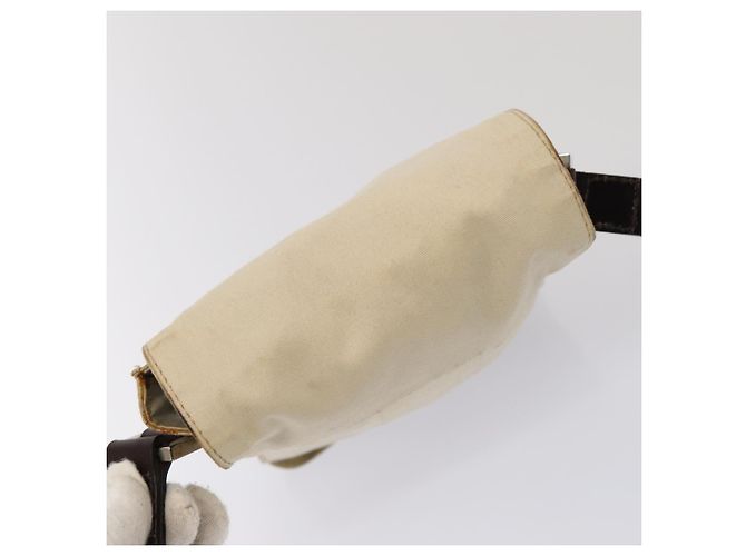 Bolsa de ombro em canvas FENDI bege Auth fm3657 - vista 6
